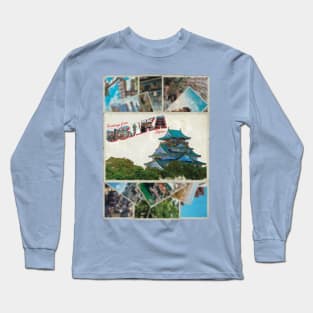 Greetings from Osaka in Japan Vintage style retro souvenir Long Sleeve T-Shirt